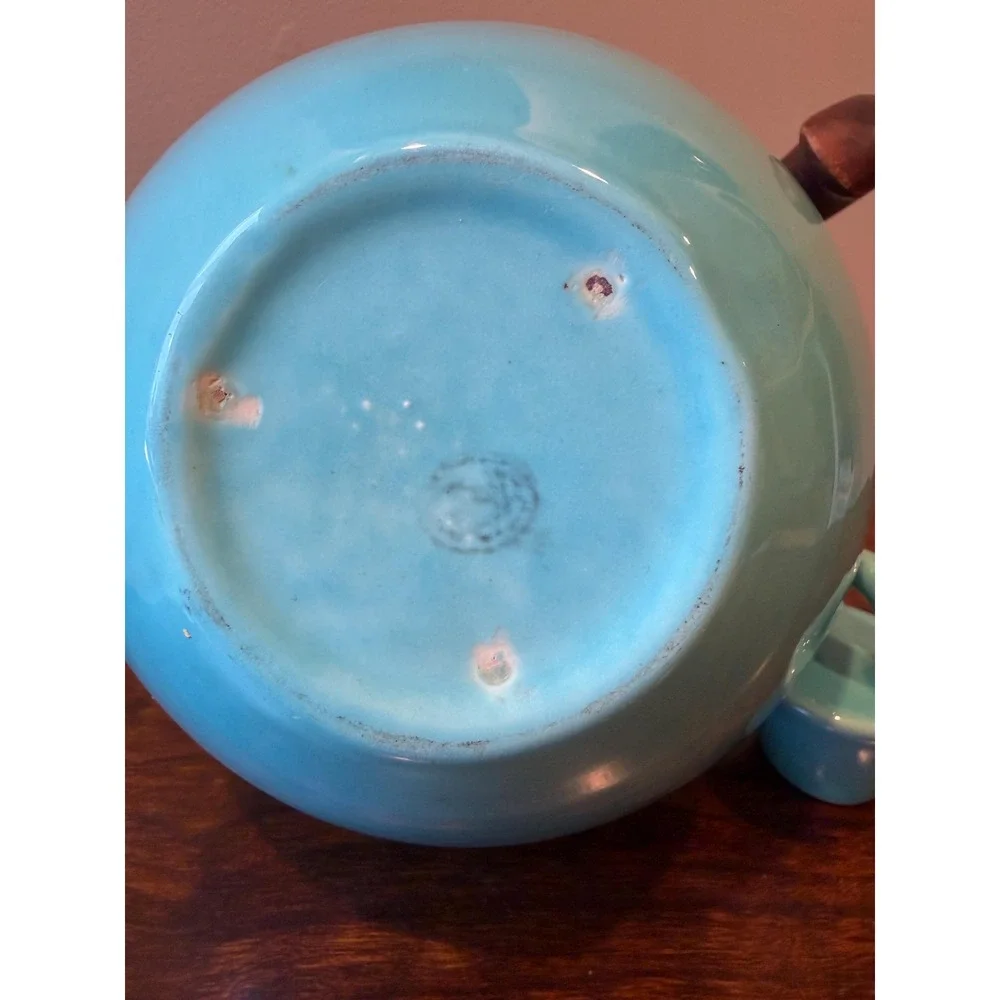 Vintage Gladding McBean El Patio Glacial Blue Drip Glaze Coffee Carafe